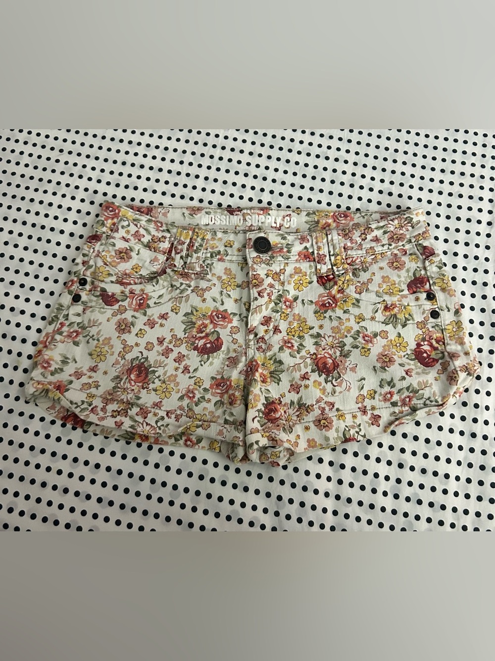 Vintage 2000s floral mini jean shorts